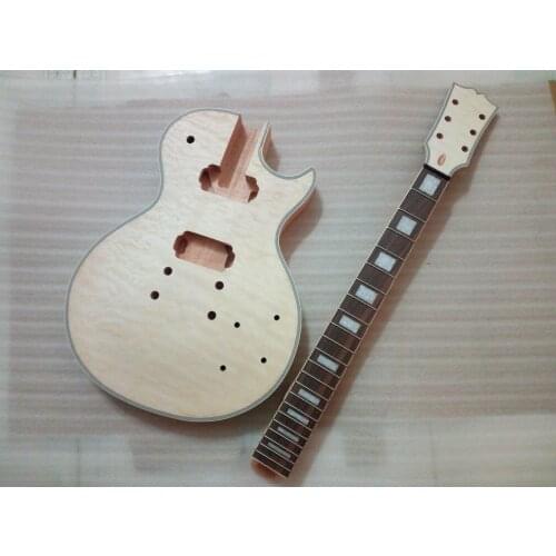 Best New 1 Set DIY Guitar Mahogany Body Unfinished Electric Guitar Kit