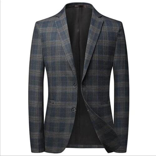New Arrival Mens Suit Jacket Men Blazer Fashion Male Suits Casual Checked Blazers Men For Spring And Autumn