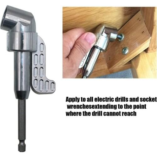 Professional 105 Degree Adjustable Right Angle Drilling Corner Screwdriver Quick Change Extension Hex Shank 1/4" Hex Socket tool