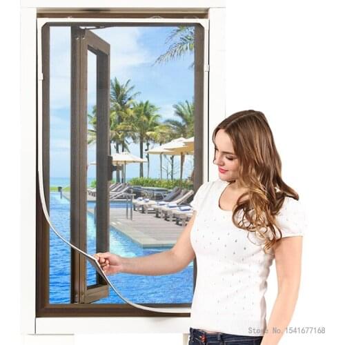 Inset Window Screen Mesh, Air Tulle Adjustable Summer Invisible Anti-Mosquito net Fiberglass Removable Washable Customize Screen