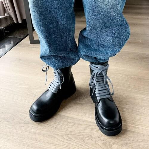 SKLFGXZY New winter Genuine leather Women boots Motorcycle boots Female boots bottom of the thick warm cowhide Women shoes