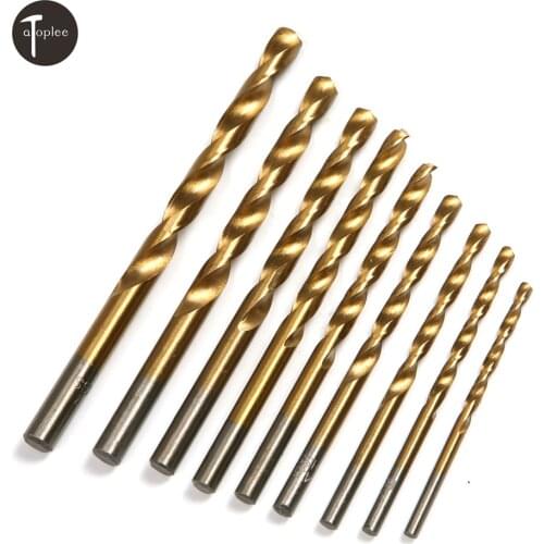 1PC Titanium Coated HSS Twist Drill Bit 3/5.5/7mm Straight Shank Extension Micro Woodworking Metal Drilling Tools