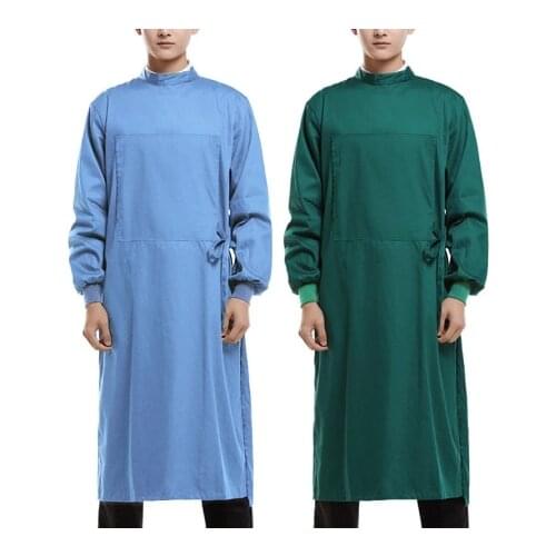 Nurse Uniform Men Women Lab Coat Long Sleeve Gowns Beauty Salon Workwear Nursing Scrubs Overalls Dentist Uniform Clothes