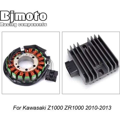 BJMOTO Motorcycle Voltage Rectifier Regulator Engine Stator Coil For Kawasaki Z1000 ZR1000 2010 2011 2012 2013
