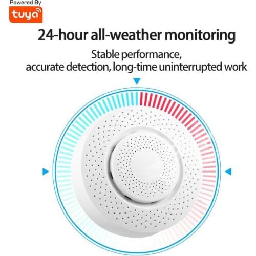 Wifi Natural Gas Sensor Combustible Household Smart LPG Gas Alarm Detector Leakage Sensor Tuya Wifi Gas Leak Sensor Detectors