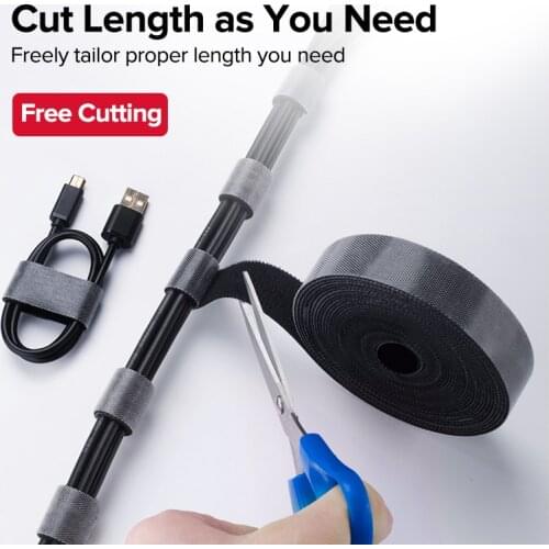 USB Cable Winder Cable Organizer Ties Mouse Wire Clip Earphone Holder vga Cord Free Cut Management Phone Hoop Tape Protector