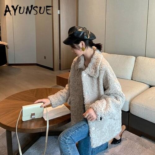 Natural Fur Coat Women 100% Wool Jacket Women Clothes 2020 Parka Real Fur Winter Coat Women Real Leather Jacket 2020TW32 YY2406