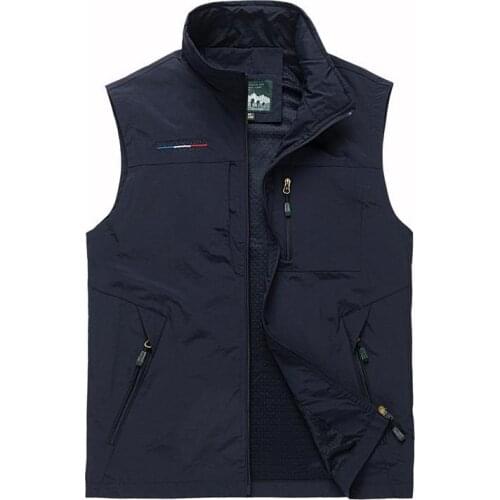 Summer Autumn Mesh Vest Many Pockets Men Outdoors Thin Multi Pocket Classic Waistcoat Male Photographer Sleeveless Jacket 6XL