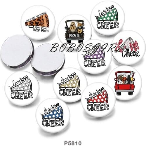LIVE LOVE CHEER 12mm/18mm/20mm/25mm/30mm Round Glass Cabochon Flat Back Making Findings P5810