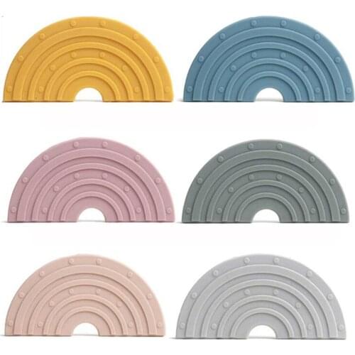 1 Pc Food Grade Silicone Silicone Teethers Sun and Moon Shape Baby Silicone Teether Rodent Infant Teething Product Accessories