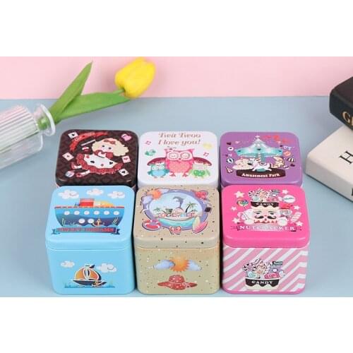 1PC Colorful Tin Box Sealed Jar Packing Boxes Jewelry Candy Box Small Storage Boxes