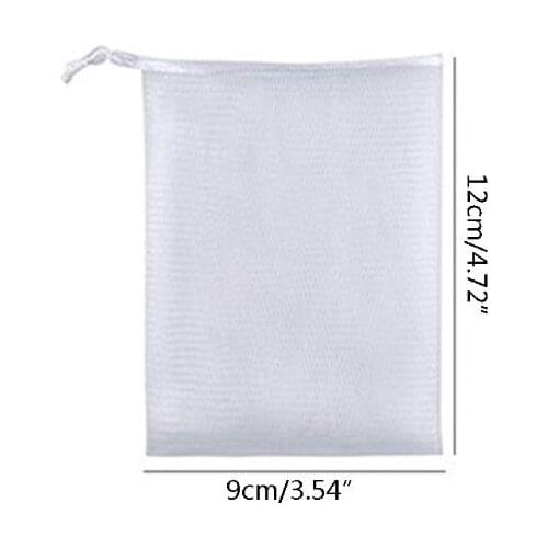 50Pcs Double Layer Exfoliating Mesh Soap Saver Pouch Bubble Foam Net Handmade Soap Mesh Bag Body Facial Cleaning Tool
