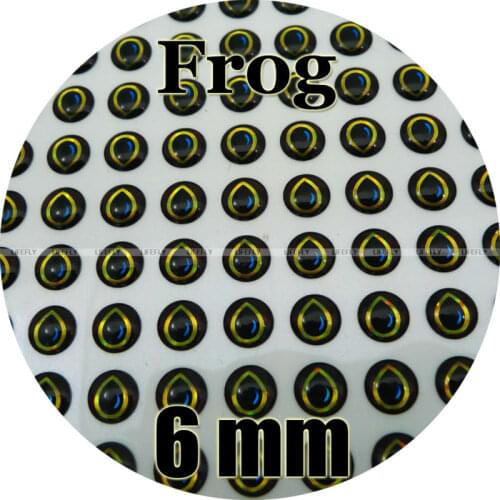 6mm 3D Frog / Wholesale 700 Soft Molded 3D Holographic Fish Eyes, Fly Tying, Jig, Lure Making