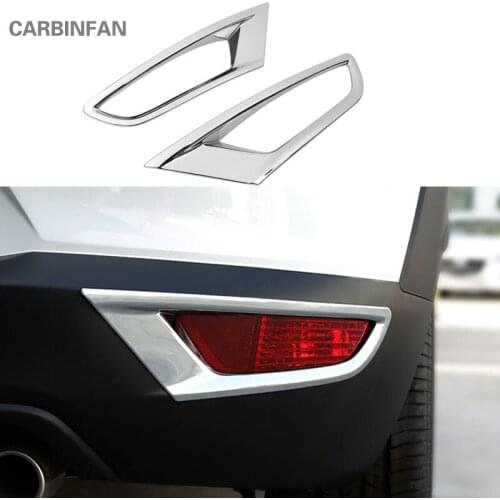 ABS Chrome For Mazda CX-3 CX3 CX 3 2017 2018 car stickers Rear Fog lights protective cover Trim frame Car Accessories C493