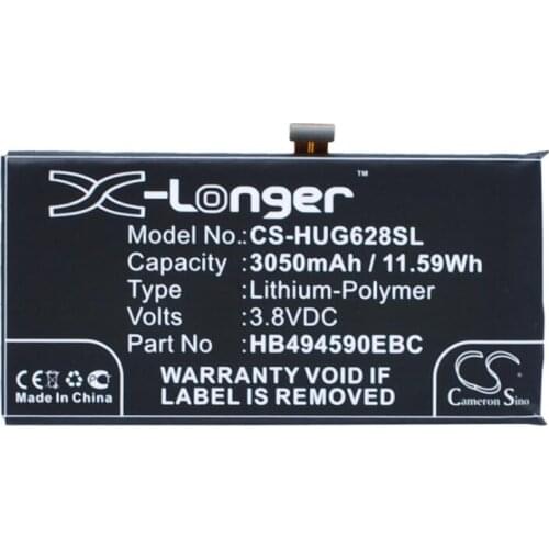 Cameron Sino 3050mAh battery for HUAWEI Ascend G628 Honor 7 PLK-UL00 HB494590EBC Mobile, SmartPhone Battery