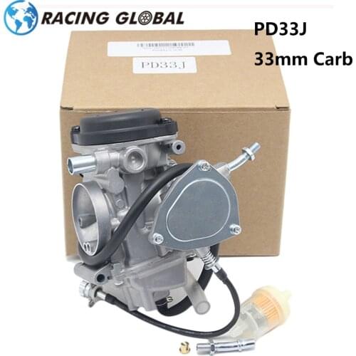 ALCON-33mm PD33J Motorcycle Carburetor ATV Engine Carb KFX400 For Yamaha Kawasaki KODIAK 450 YFM350 YFM400 YFM450 4X4