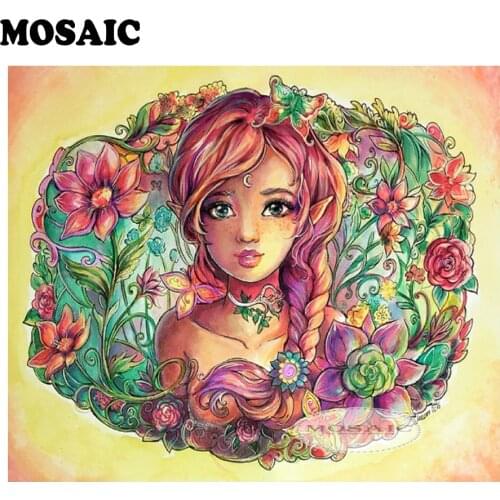 Diamond Embroidery DIY 5D flower fairy,Custom,Diamond Painting Cross Stitch 3D Diamond Mosaic,Christmas gifts B215