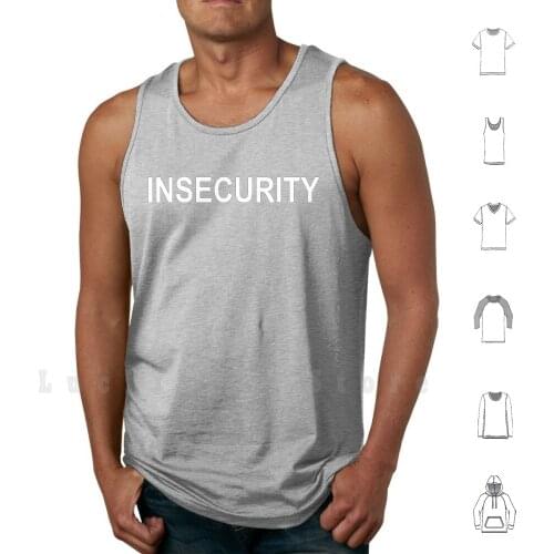 Insecurity Tank Tops Vest Sleeveless Insecurity Security Police Funny Sarcasm Sarcastic Self Read Meme Depression Anxiety