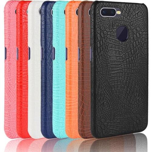 Oppo Real Me 2 Pro Case Crocodile Grain Hard PC+PU Leather Back Cover Case for Oppo Realme 2 Pro RMX1801 RMX1807 Cover Protector