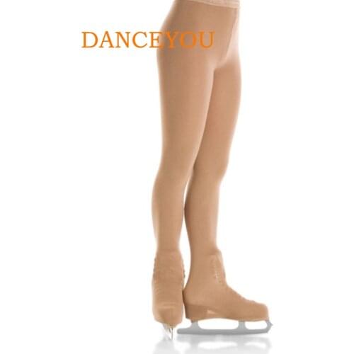 DANCEYOU Figure Skating Tights Ice Skating Pants Footed Pantyhose Buckled Soft Thermal Sports Equipment for Girls Women Adults