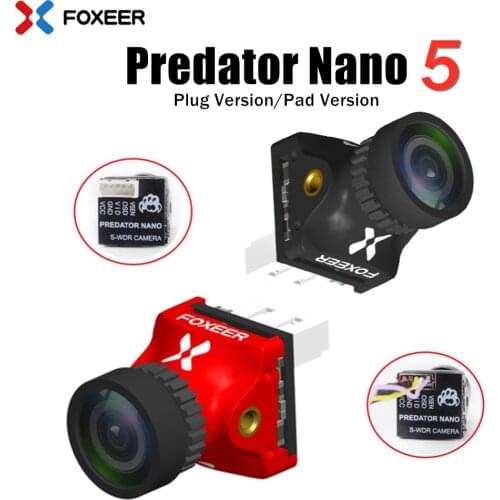 Foxeer Predator Nano V5 FPV Camera 14*14mm Super WDR OSD 4ms Latency switchable PAL/NTSC For 2 Inch indoor FPV Racing Drone