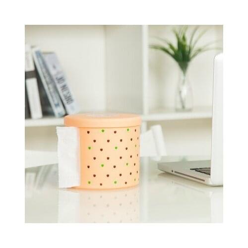 Creative desktop plastic tissue box The sitting room is contracted storage box roll holder 13.5*11cm free shipping