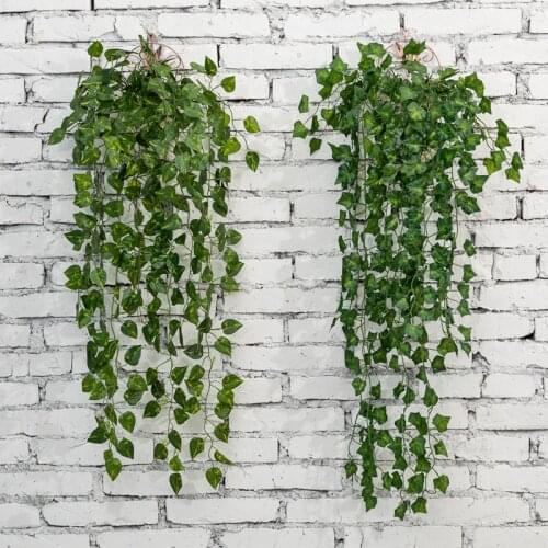 90cm Green Silk Vines Artificial Ivy Leaves Fake Eucalyptus Rattan For Room Wedding Balcony Decoration Hanging Wall Plant