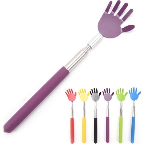 Bear Claw Back Scratcher Handy Practical Stainless Steel Pen Clip Back Scratcher Telescopic Pocket Scratching Massage Kit 2018