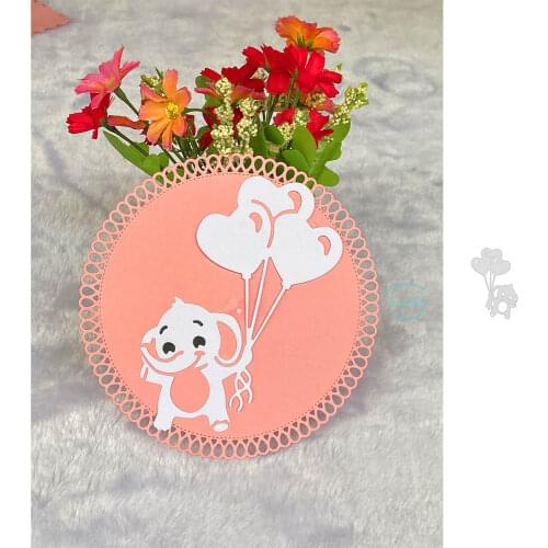 Elephant Balloon Metal Cutting Die Stencil Template for DIY Embossing Paper Photo Album Cards Making Scrapbooking Dies Cut
