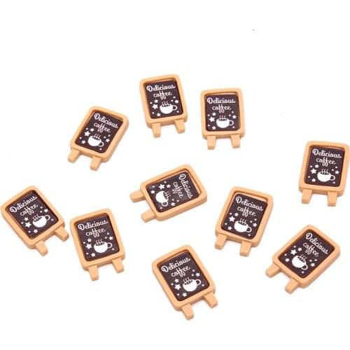 10 Pcs 1:6 Mini Coffee Plate for Doll House Kids Gift Toys Home Decoration Accessories Mininature Dessert table sign