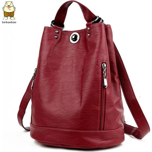 Beibaobao Womens Backpack Fashion Womens Schoolbag Leather Bag Womens Backpack