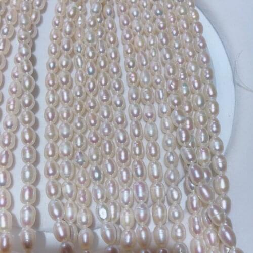 Wholesale 5-6mm Natural Freshwater Pearl Jewelry Necklace DIY Making Loose Beads 15.5"