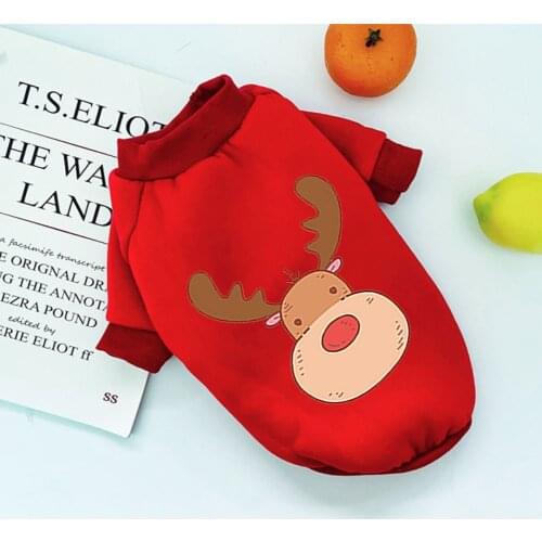 Pet Cat Dog Autumn And Winter Plus Velvet Sweater for Small Medium Dogs Clothing Cute Animal Printing XS-2XL