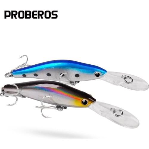 PROBEROS 1PCS Floating Minnow Bait 10cm-7g Fishing Lure Artificial Crankbait Bass Hard Bait Wobblers Topwater Swimbait Pesca