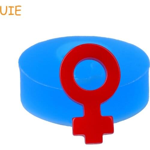 PYL617U 27.8mm Female Gender Symbol Silicone Mold - Female Sign Mold Cake Topper, Fondant, Cake Decoration, Gum Paste, Resin