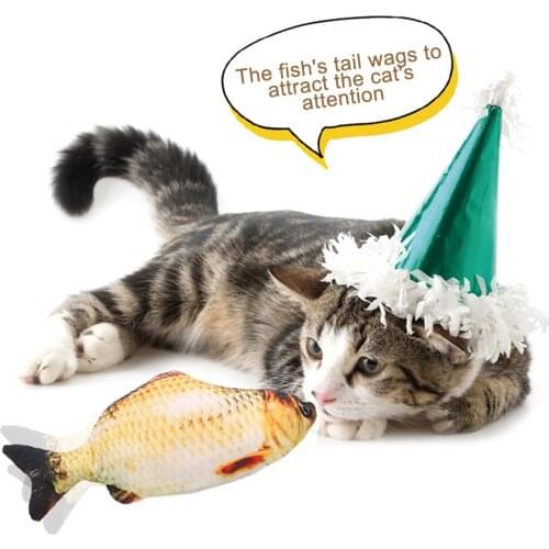 Realistic Cat Pet Toy Interactive Cat Toy Retractable And Beating Electric Hot Fish Cat Bite Simulation Catnip Dropshipping