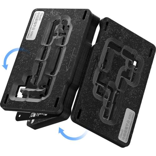 Qianli 3 in1 BGA Reballing Stencil Planting Tin Platform for iPhone X XS 11 11 Pro Max Motherboard Middle Layer Fixture Repair