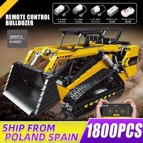 Yeshin APP Remote Control Truck Skid Steer Loader Building Block Brick Engineering Motorized High-Tech Car Kids Toys Gifts