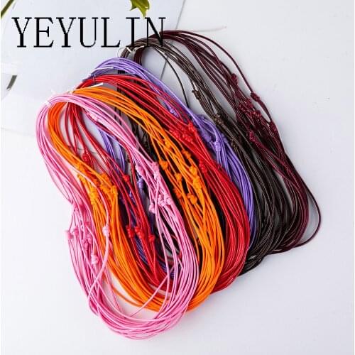 YEYULIN 10Pcs 70Cm Length Waxed Cord Necklace Adjustable Waxed Thread for DIY Craft Jewelry Necklace Making Accessories