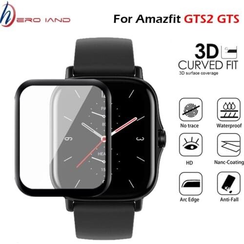 3D Curved Edge HD Soft Glass Film for Huami AMAZFIT GTS 2 Cover Screen Protector film for HUAMI Amazfit GTS2 GTS Protective Film