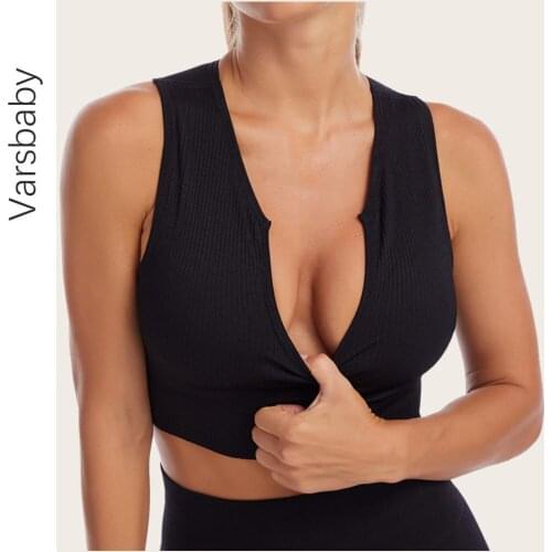 Varsbaby Women Padded Bra Seamless Tops Sports Bra Set Sexy Girl Lingerie Fitness Crop Top Underwear