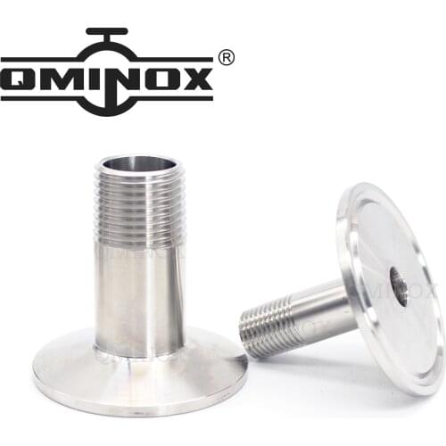 1/4 1/2 1 1-1/4 1-1/2 2 DN 8-50 BSPT Male Threaded Pipe Fitting Adapter with Tri clamp Ferrule Coupler SS 304 316 Stanless Steel