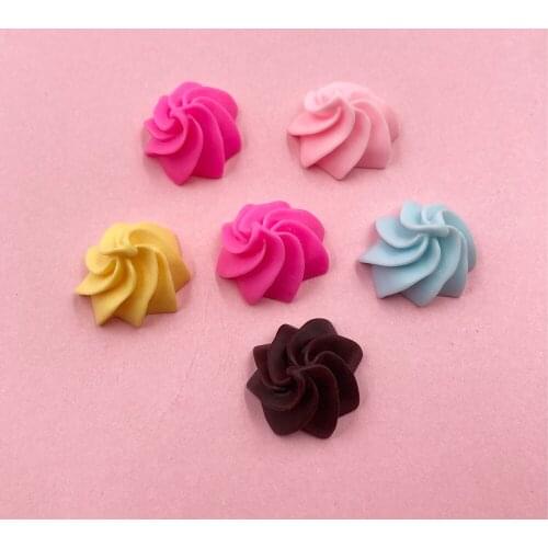 100Pcs Simulation Colorful Ice Cream Flatback Resin Cabochon Fake Food Scrapbooking Craft DIY Phone Decoration Accessories