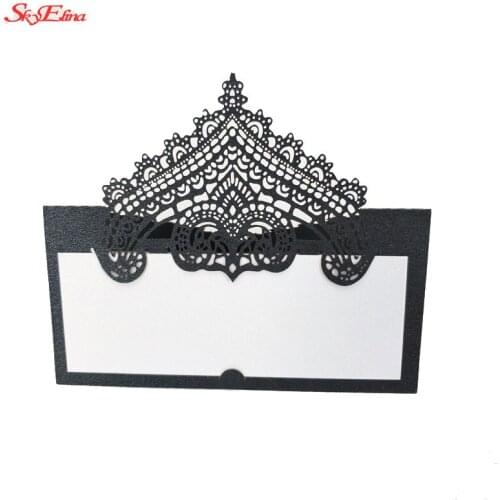 2018 10Pcs Hollow Out Elegant Seat Cards Table Name Card Wedding Place Escort Card For Wedding Party Favors Decoration 7Z