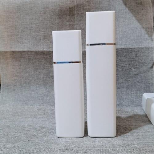 300/400/500ml white square shape shampoo plastic bottles lotion pump PE cosmetic container Lotion plastic bottle more size