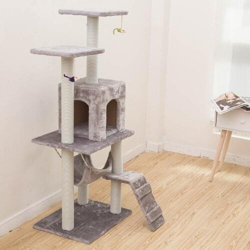 5-story Villa Cat Climbing Frame Soft Flannel Cat Litter Cat Tree One Sisal Pet Cat Grinding Claw Toy Jumping Platform Villa