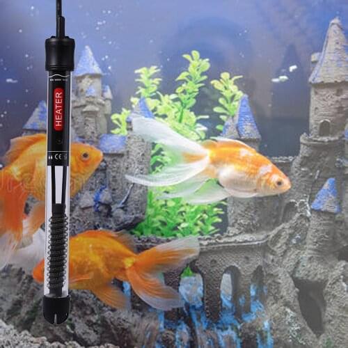 Fish Tank Water Heat Adjustable EU Aquarium Submersible 25W/50W/100W/200W/300W Accessories Thermostat Heater Rod