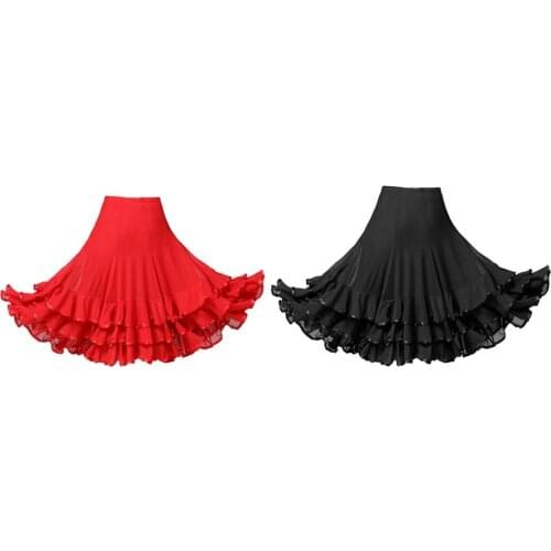 Ballroom Waltz Dance Swing Skirt Modern Tango Training Dress Costume