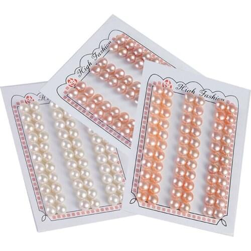Free Shipping 3A Half Drilled Hole Button Shape 9.5mm-12mm Natural Freshwater Pearl Beads