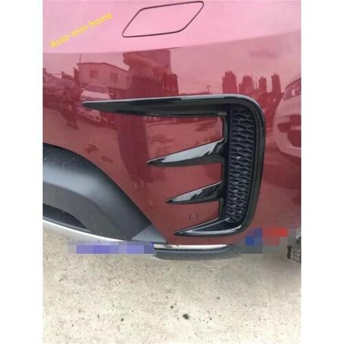 Side Front Head Fog Lights Lamps Strip Cover Protector Trim Fit For Land Rover Discovery 5 Sd4 2017 - 2020 ABS